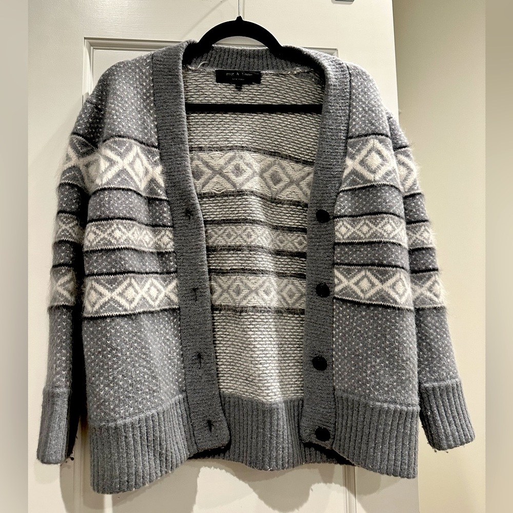Rag and bone grey cardigan